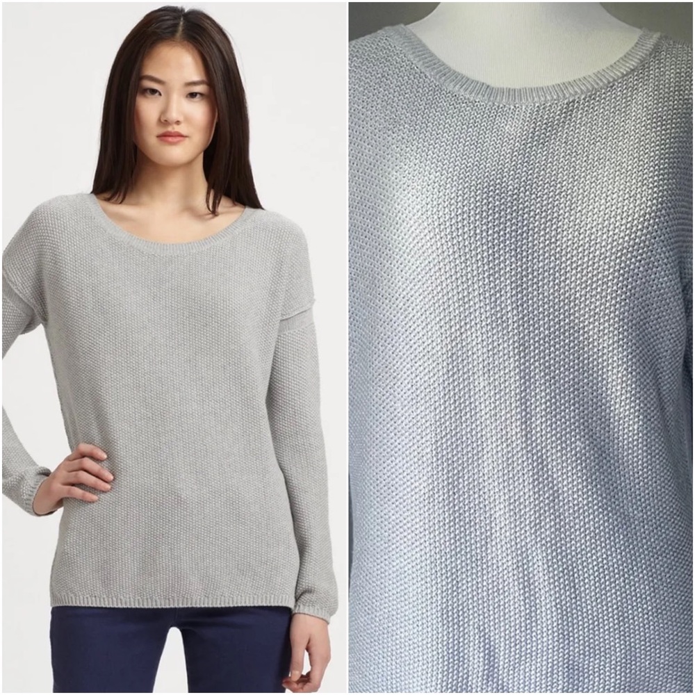 Vince Textured Cotton Cashmere Sweater